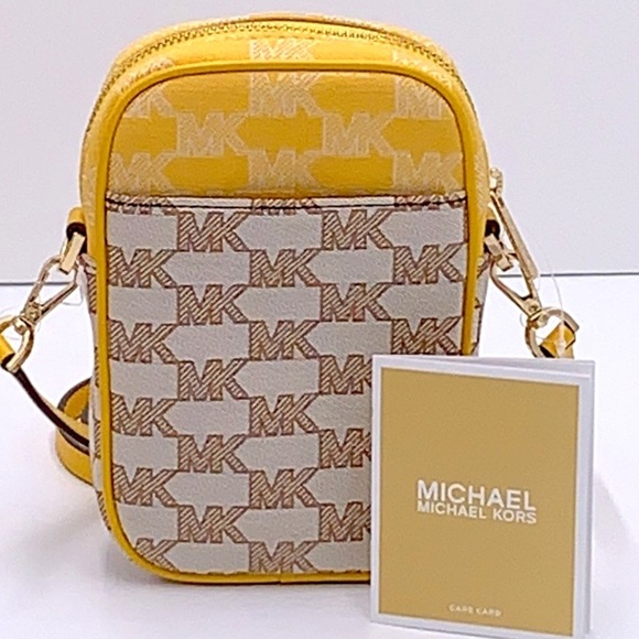 MICHAEL KORS SLOAN EDITOR SMALL NS TOP ZIP FLAP PACKET XBODY BUTTER MULTI - Picture 3 of 16